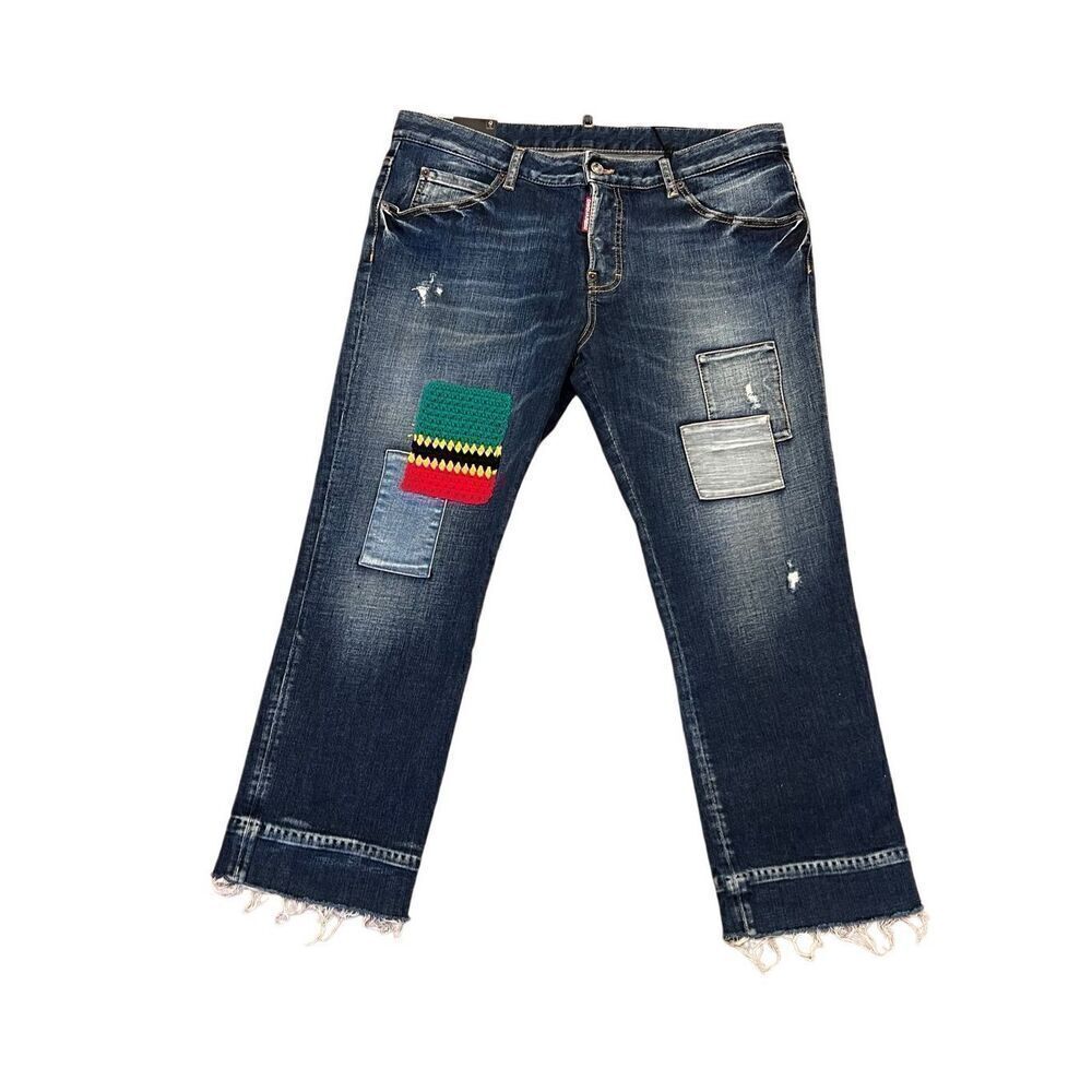 NWT DSquared2 Women’s Cool Girl Cropped Blue Jeans Made in Italy